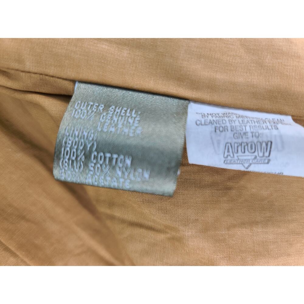 The Territory Ahead Women XS Whipstitch Western Style Tan 100% Leather Jacket - Picture 9 of 10